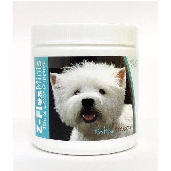 Healthy Breeds 840235116615 West Highland White Terrier Z-Flex Minis Hip & Joint Support Soft Chews; 60 Count 840235116615 - main